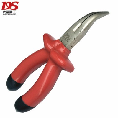 Industrial use pressure PVC handle bent nose plier