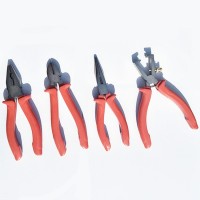 Cutting Pliers Electric Wire Cable Side Snips Flush Pliers Cutters Cutting Lock Nip carbon steel 4 pieces  pliers set